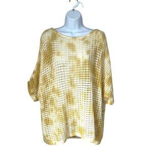 Marled Reunited Clothing Mustard Yellow Mixed Knit‎ Sweater Size XLarge
